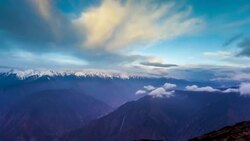 Meili snow mountain in YUnnan,China Stock Footage