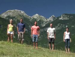 HD: People On A Meadow Stock Footage