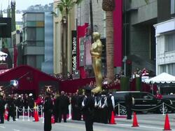 Academy Award Entrance on Hollywood Boulevard Stock Footage