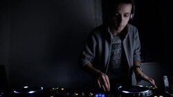Dj at the party. Close up Stock Footage