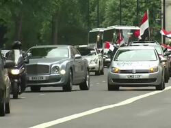 Protest outside the Egyptian Embassy in London News Clip