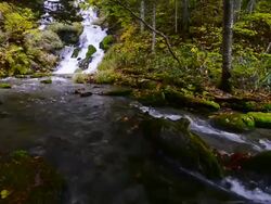 Shirogane Fudo waterfall Stock Footage