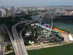 HD:Aerial view on Singapore city (Timelapse). Stock Footage