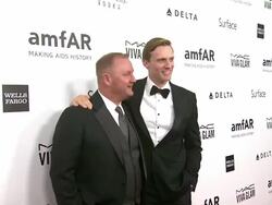 Kevin Robert Frost, Teddy Sears at amfAR's Inspiration Gala Los Angeles Stock Footage