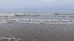 calm waves in the beach Stock Footage