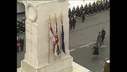 Remembrance Sunday at the Cenotaph 1994 News Clip