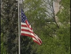 Memorial for Virginia Tech massacre victims Stock Footage