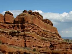 HD video tIme lapse clouds over Red Rocks Colorado Stock Footage