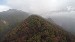 Annapurna mountain range, Nepal. Aerial. Stock Footage