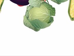 Falling Vegetables on White Stock Footage