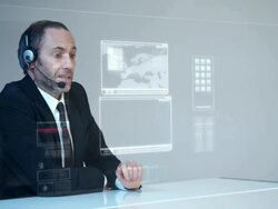 Future Callcenter (Shot on Red) Stock Footage