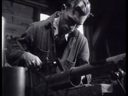 The various stages of the manufacturing process of carbide lamps. Carbide lamps were the solution for the obliged thrift of gas, electricity and petroleum which was made obligatory Stock Footage