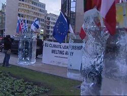 Environmental groups' demo outside EU, record high winter temps in Russia News Clip