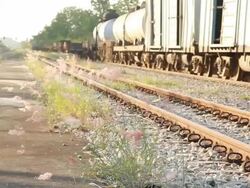 Railway Engine station. Stock Footage