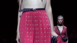 RUNWAY EMPORIO ARMANI FASHION SHOW | READY TO WEAR SPRING SUMMER 2017 | PARIS FASHION WEEK Stock Footage
