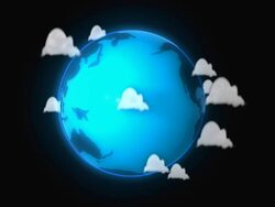 Stylized Clouds And Earth Loop Stock Footage