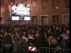 Poles start arriving, reax, crowd shots, doors opening News Clip