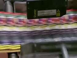 CU Newspapers on conveyor belt in gravure printing office / Itzehoe, Schleswig-Holstein, Germany  Stock Footage