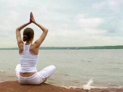 Meditation Outdoor. Stock Footage