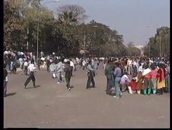 BANGLADESH: DHAKA: PEACEFUL PROTEST ENDS IN VIOLENCE News Clip