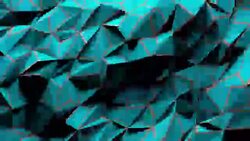 Blue polygonal geometric surface vibrating. Stock Footage