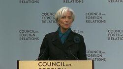 IMF chief Lagarde says global ecomony faces major threats in 2015 News Clip