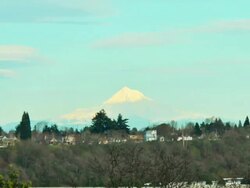 Portland Mountain Zoom Stock Footage