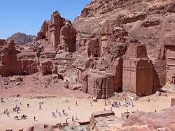 Street of Facades - Petra, Jordan Stock Footage