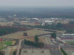 WS AERIAL View of Meridith College, Raleigh with wooded city / North Carolina, United States Stock Footage