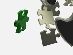 Teamwork, Business, Green Puzzle Concept Stock Footage
