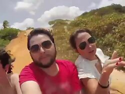 Buggy drive along the beach Stock Footage