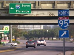 Vehicles Driving Down Interstate News Clip
