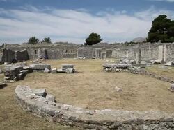The Basilica Urbana in the Episcopal center of Salona Stock Footage