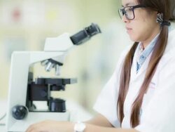 Scientist and bio lab experiment Stock Footage