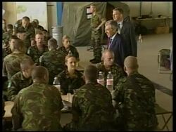 British Foreign Secretary Jack Straw in Macedonia. News Clip