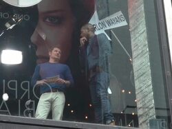 Nick Lachey, host of VH1â€™s Big Morning Buzz Live & his guest Marlon Wayans (A Haunted House 2) in the window Stock Footage