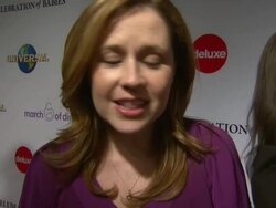 INTERVIEW: Jenna Fischer on the best thing about being a mom Stock Footage