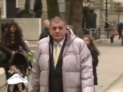 Steve Messham Arrives at the Welsh Office News Clip