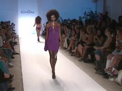 Models walk the runway during the A Che swimwear 2012 show Stock Footage