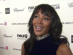 INTERVIEW - Naomi Campbell at Elton John AIDS Foundation Presents 21st Annual Academy Awards Viewing Party Stock Footage