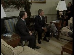 King Abdullah of Jordan meets with Bush for Mideast talks News Clip