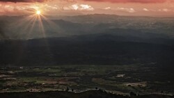 Mountains and sun Stock Footage