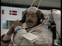 Atlantis rolls out, intv with Mission Specialist Dan Burbank News Clip