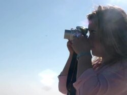 Photographer Girl Stock Footage