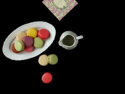 MS Hand adding macaroon on others / Seoul, South Korea Stock Footage