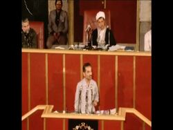 UNUSED 11 9 80 AYATOLLAH PRESIDES OVER PARLIAMENT AND LISTENS TO  STATEMENT News Clip