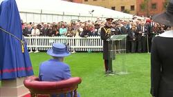 Queen Elizabeth II visits the Honourable Artillery Company, London to mark becoming the longest serving Captain-General of the Company News Clip