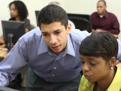 Adult Female Student with Instructor Stock Footage