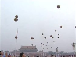 Sports displays in Tiananmen Sq amid haze and humidity News Clip