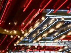 HD 1080i Las Vegas Neon Lights flickering 19 Stock Footage